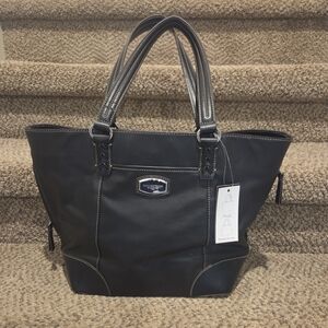 Tignanello Black Leather Tote